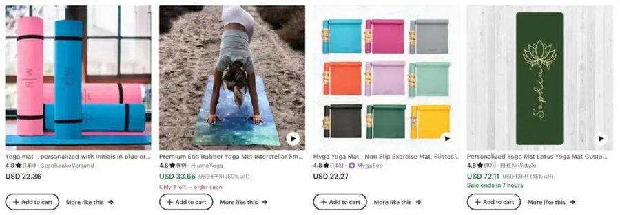 Etsy跨境平臺(tái)pod定制瑜伽墊