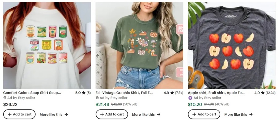 跨境選品思路，秋冬T恤設(shè)計(jì)元素推薦之秋季美食